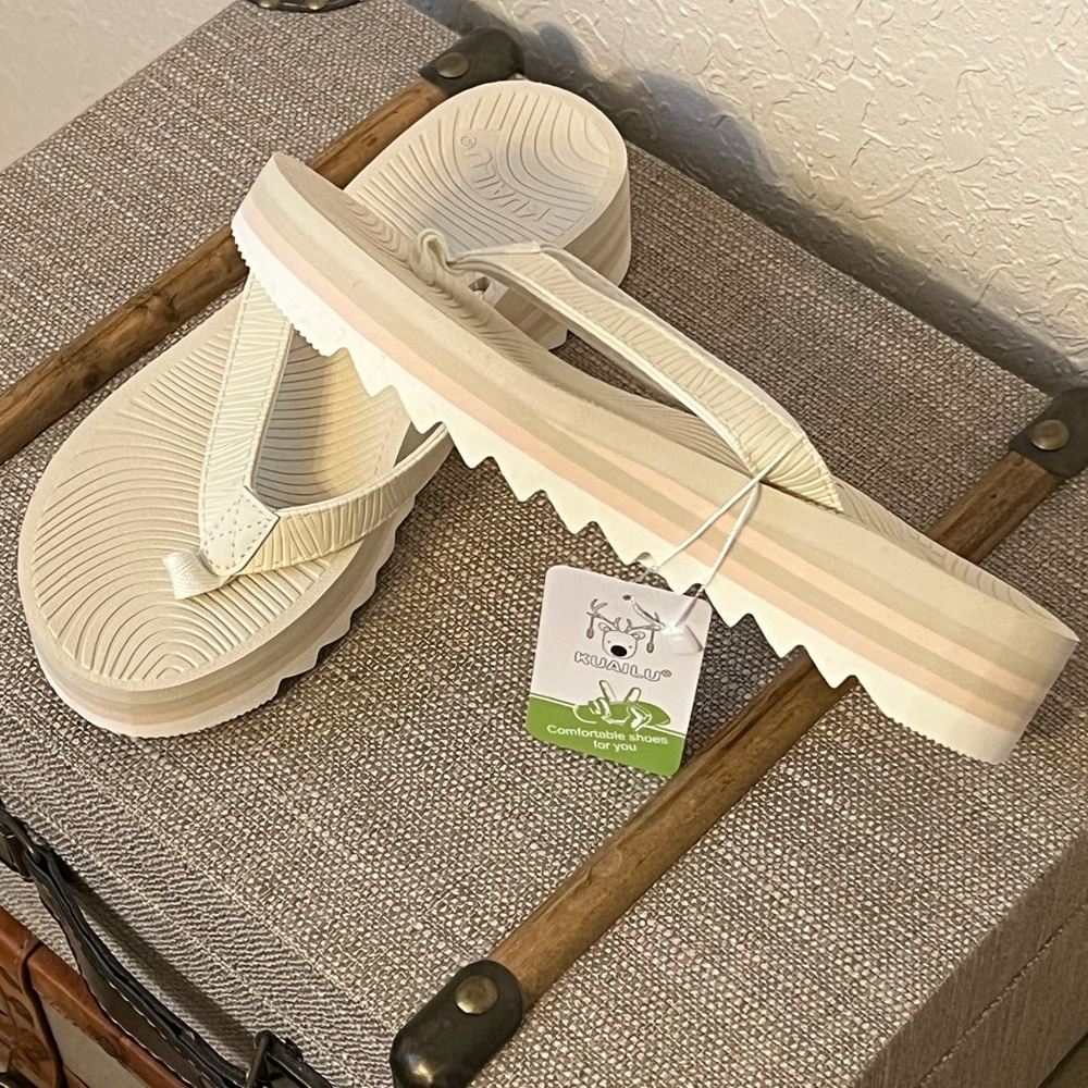 NWT- KuaiLu Women’s Flip Flops Ladies Yoga Mat Platform Thong Sandals- Size 7 - Picture 3 of 7